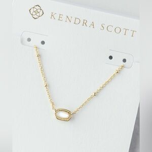 💎Kendra KS Brand New Mini Elisa Gold Pendant Necklace in Ivory Mother of Pearl